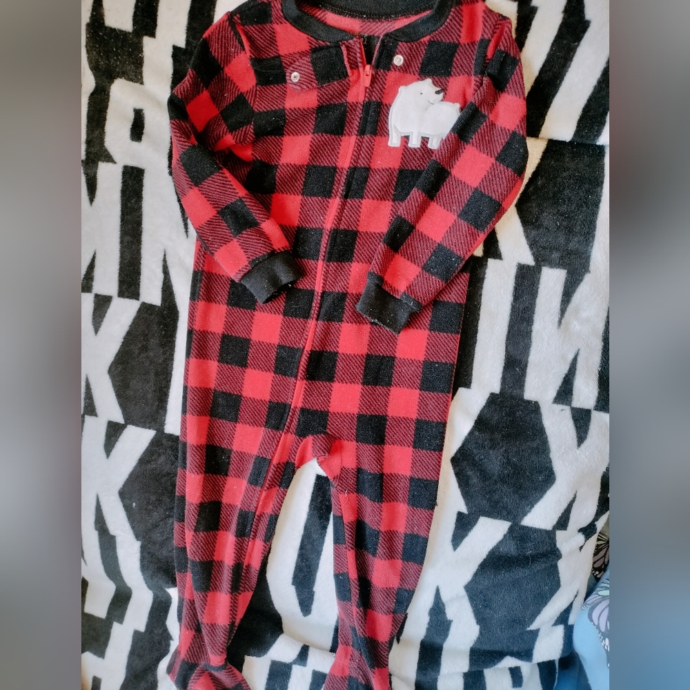 Carter's 2t plaid footie pajamas